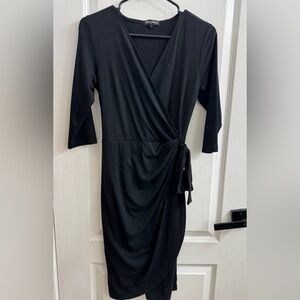 Elegant Black Wrap Dress